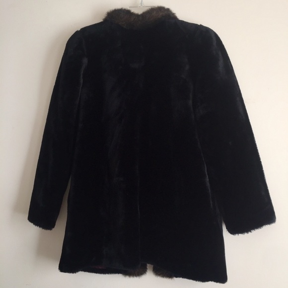 Vintage Mariel Black and Brown Faux Fur Jacket - Picture 5 of 8